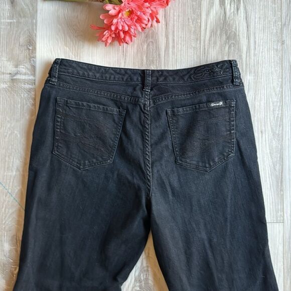 Seven7 Black Flare Jeans Size 12 - Picture 8 of 8